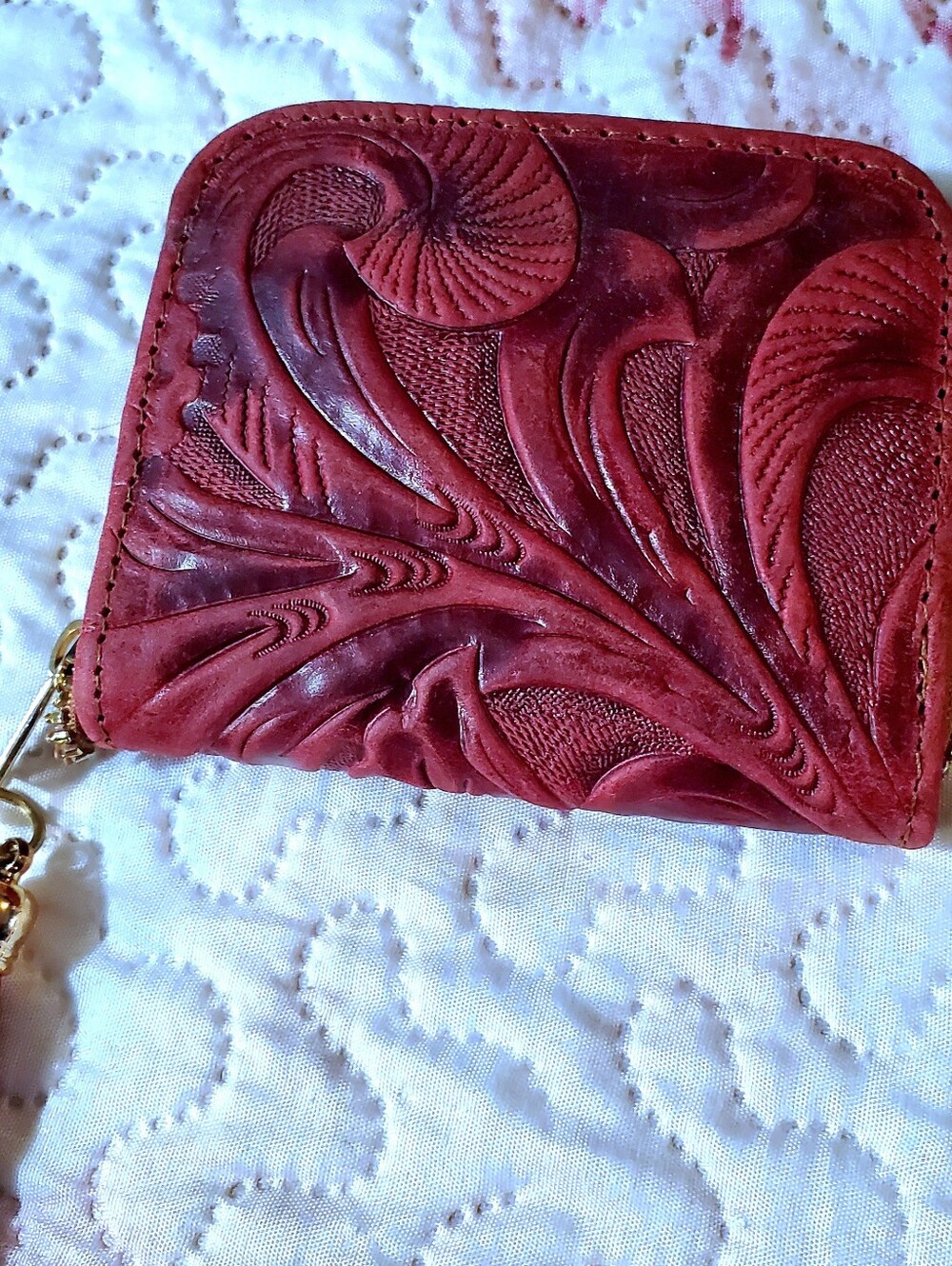 Leather Zip-Around Coin Purse